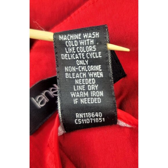Lane Bryant Red Knee-Length Pencil Skirt Size 18 Rayon Nylon Spandex *callout - Picture 3 of 6